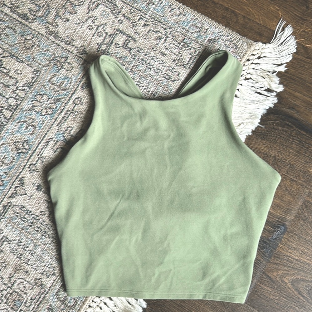 Athleta Crop High Neck Sports Bra